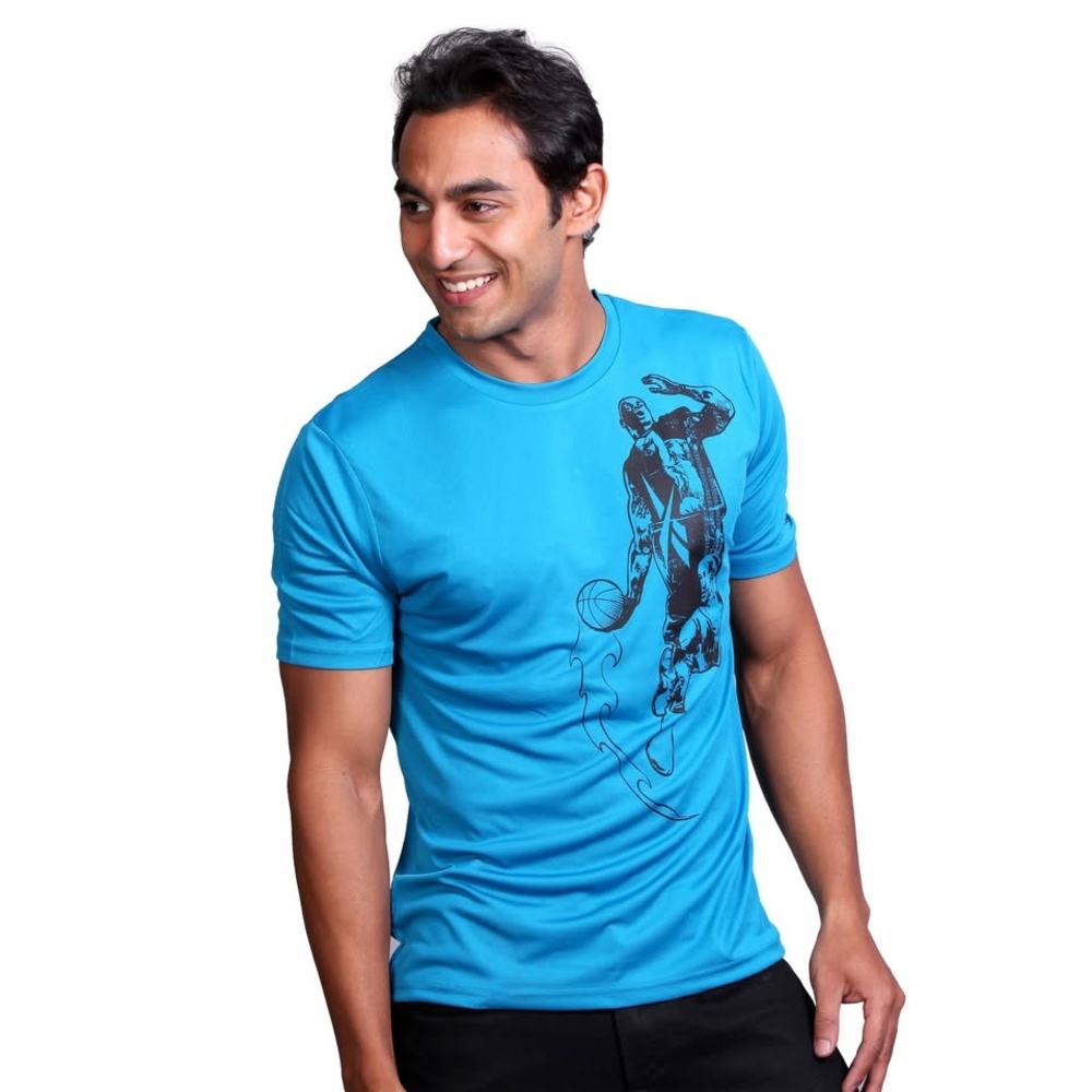 T-Shirt Men's Blue EUC Basketball graphic